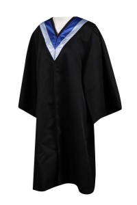 DA117 設計V領拉鏈畢業袍 維廉中學 畢業袍生產商  碩士袍   救世軍卜維廉中學